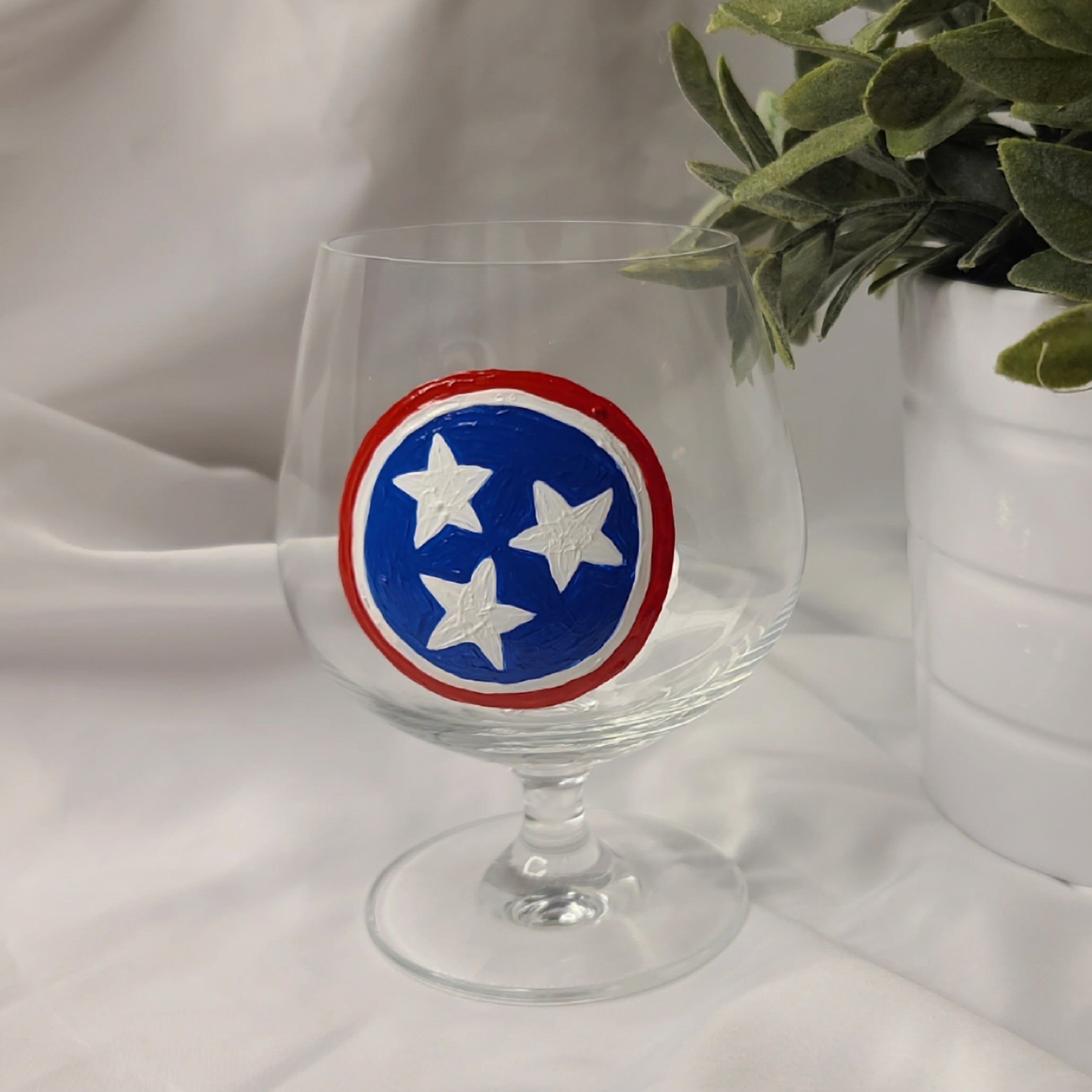 Hand Painted TriStar Snifter Glass
